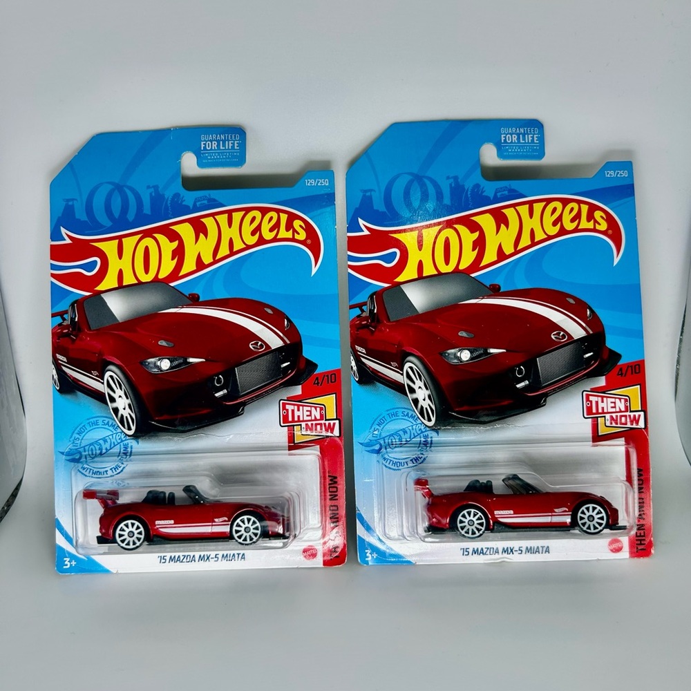 Hot Wheels Mazda Lot Of 2x - '15 MAZDA MX-5 MIATA Red NEW 2021 Then and Now 4/10